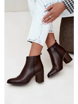 Damen-Stiefeletten SERGIO LEONE BT-50-S SCHOKOLADE