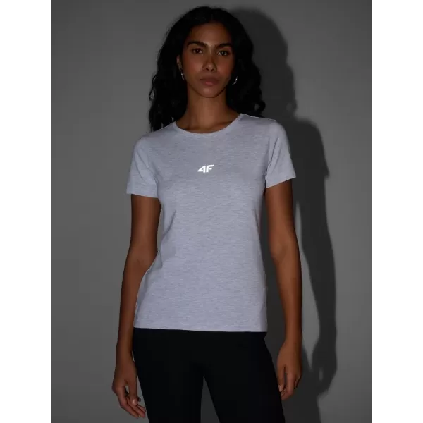  Damen-T-Shirt 4F WMM00TTSHF2255 KALTE HELLGRAUE MELANGE 