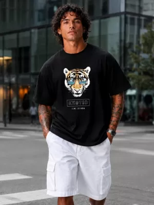 Herren-T-Shirt DSTREET NX1011R-BK-O SCHWARZ
