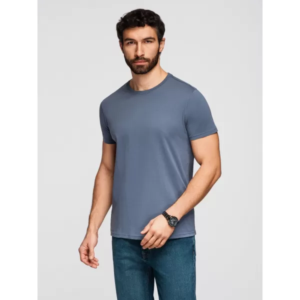  Herren-T-Shirt OMBRE OM-TSBS-0268 WEIß/GRAPHIT/BLAUER DENIM 