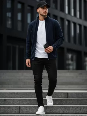 Herren-Sweatshirt DSTREET BX4775 DUNKELBLAU