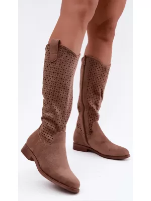 Damenstiefel S.BARSKI HY62-8144 KAFFEE