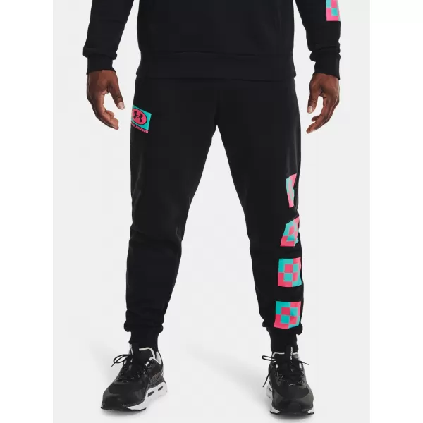  Herren-Jogginghose UNDER ARMOUR UA RIVAL FLEECE GEO JOGGER 1366437-001 SCHWARZ 