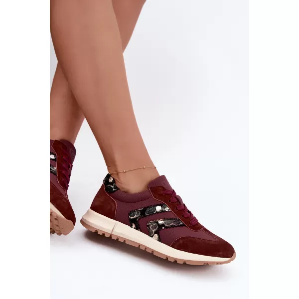  Damen-Sneaker D&A GR62-6015 BURGUND 