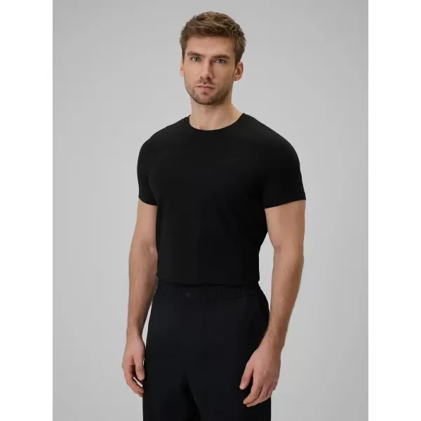  Herren-T-Shirt 4F WAW25TTSHM2401 TIEFSCHWARZ 