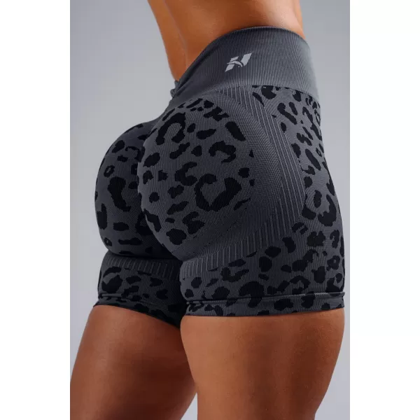  Kompressions-Push-up-Shorts mit Leopardenmuster NEBBIA PRIMAL 856 SCHWARZER LEOPARD 