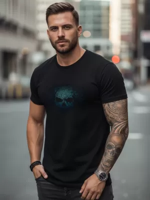Herren-T-Shirt DSTREET NX0092R SCHWARZ