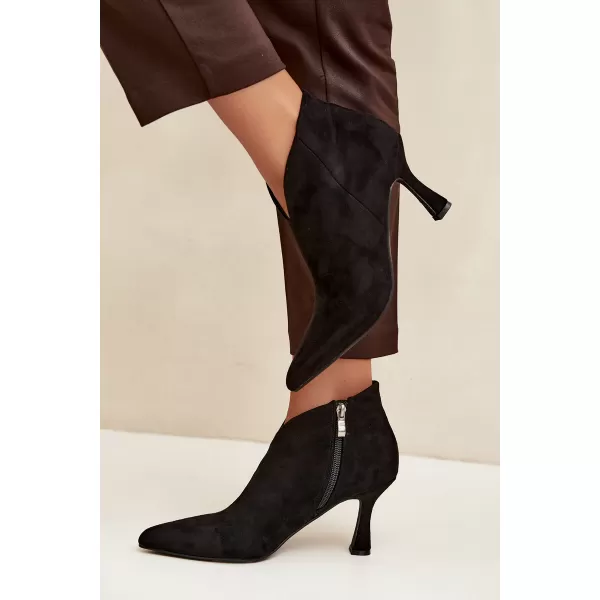  Damen-Stiefeletten BOTO D-219 SCHWARZ 