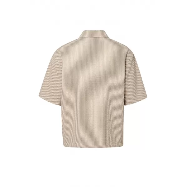  Herrenhemd URBAN CLASSICS TB8417-22409 BRAUN MOCCA/WEIß 