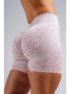 Kompressions-Push-up-Shorts mit Leopardenmuster NEBBIA PRIMAL 856 ROSA LEOPARD