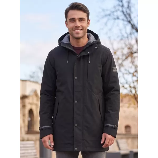  Wasserdichter Herrenmantel ALPINE PRO PERFET 2 SCHWARZ 