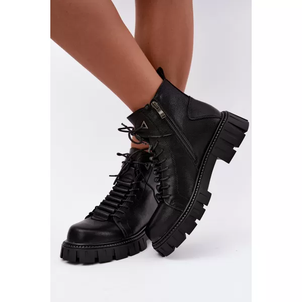  Damen-Stiefeletten D&A JC62-1044 SCHWARZ 