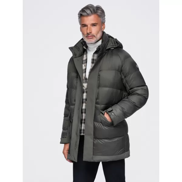  Herren-Winterjacke OMBRE OM-JALJ-0263 DUNKLES OLIV 