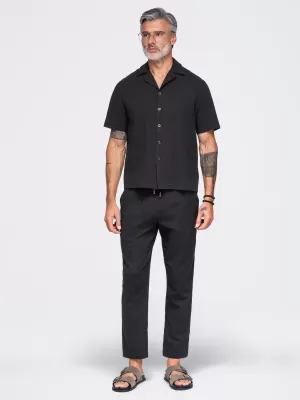 Herrenhemd OMBRE OM-SHSS-0221 SCHWARZ