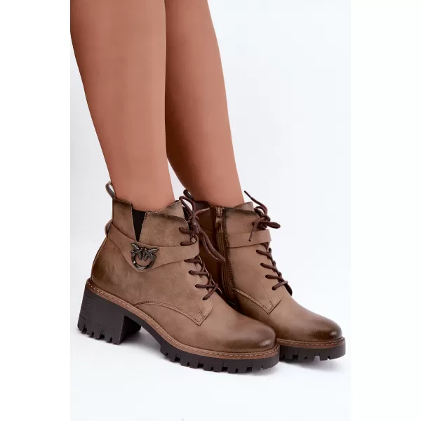  Damen-Stiefeletten BOTO ASA301-1 BRAUN 