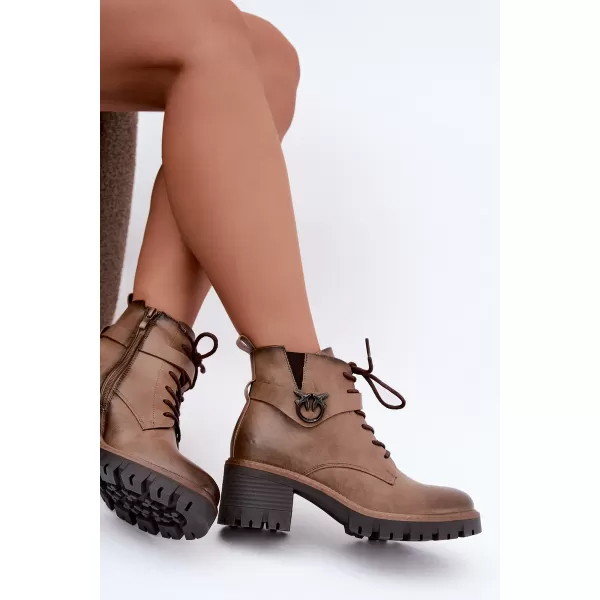  Damen-Stiefeletten BOTO ASA301-1 BRAUN 