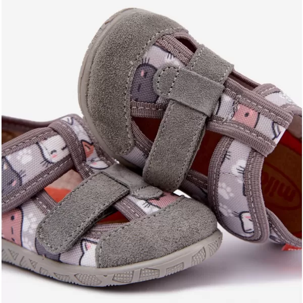  Kinderhausschuhe MILAMI 118/BR-34 GRAU 