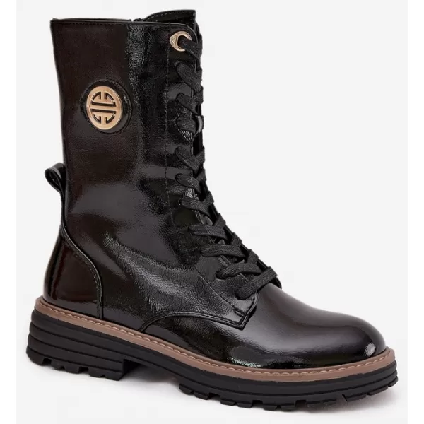  Damenschuhe BOTO ASA259-10 SCHWARZ GLÄNZEND 