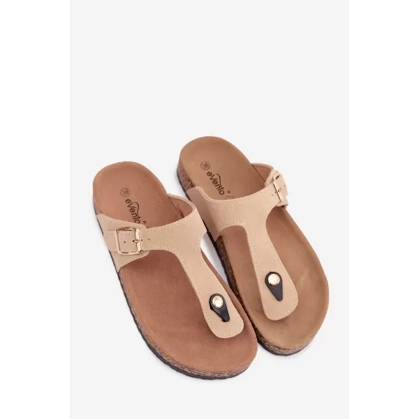  Damen-Flip-Flops BOTO 26SD21-101 BEIGE 