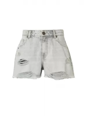 Damen-Shorts URBAN CLASSICS TB8193 HELLSILBERGRAU GEWASCHEN