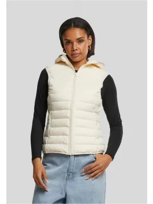 Steppweste für Damen URBAN CLASSICS TB8710-02903 WEIßER SAND