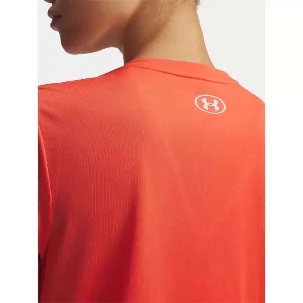  Damen-T-Shirt UNDER ARMOUR TECH SSV- SOLID 1384229-690 ROT 