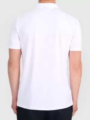 Herren-T-Shirt mit Kragen 4F WMM00TPTSM0770 WEIß