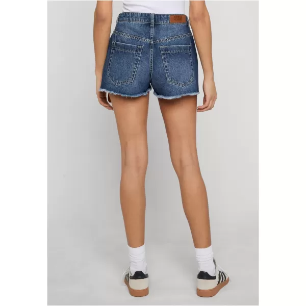  Damen-Shorts URBAN CLASSICS TB8193 MITTELTIEFBLAU GEWASCHEN 