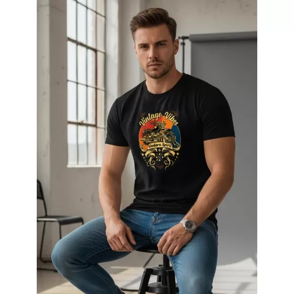  Herren-T-Shirt DSTREET NX052R SCHWARZ 