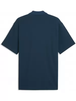 Herren-T-Shirt mit Kragen PUMA WARDROBE ESS PIQUE RELAXED POLO 62965736 MITTERNACHTSBENZIN