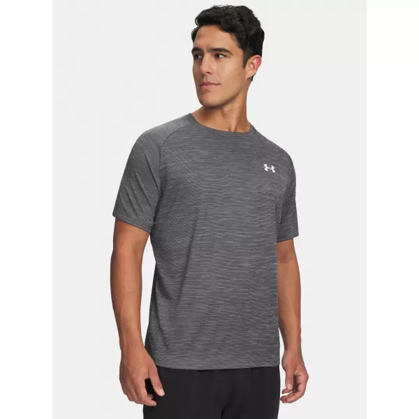  Herren-T-Shirt UNDER ARMOUR TECH TEXTURED SS 1382796-026 GRAU 