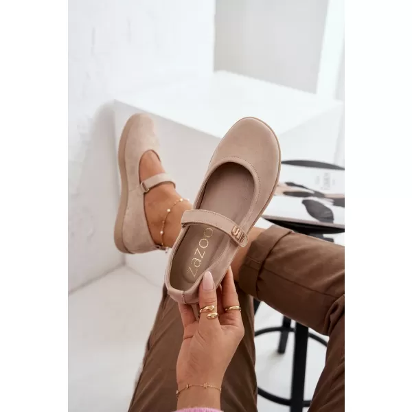  Ballerinas für Damen ZAZOO 10206 BEIGE 