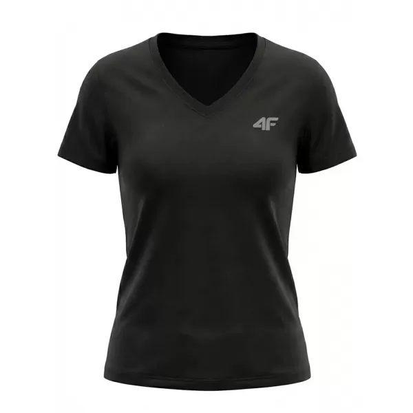  Damen-T-Shirt 4F WMM00TTSHF3307 TIEFSCHWARZ 