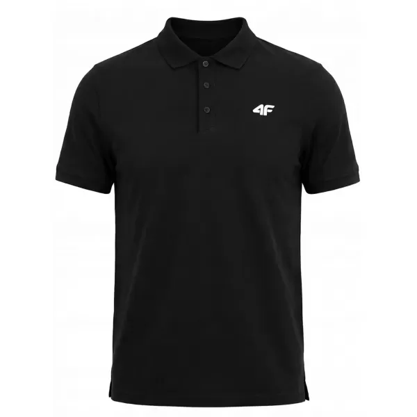  Herren-T-Shirt mit Kragen 4F WMM00TPTSM0770 TIEFSCHWARZ 