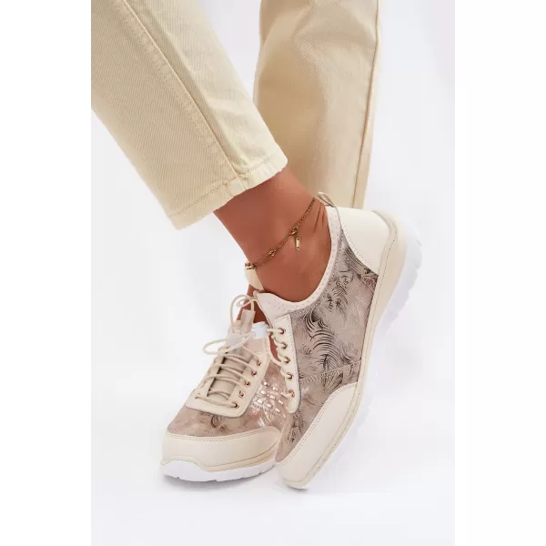 Damen-Sneaker D&A GR61-5990 BEIGE 