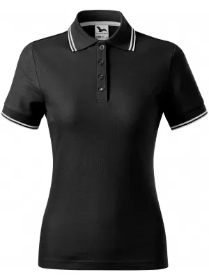 Damen-T-Shirt mit Kragen MALFINI FOCUS 233 SCHWARZ