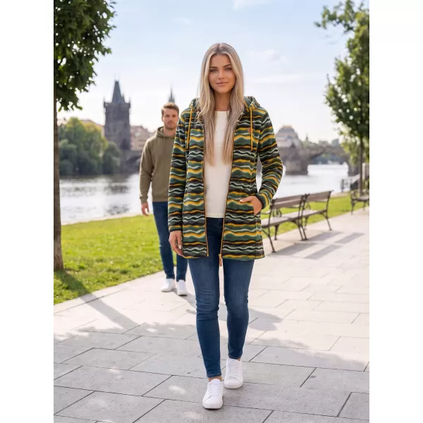  Fleece-Sweatshirt für Damen ALTISPORT ILANI KHAKI 