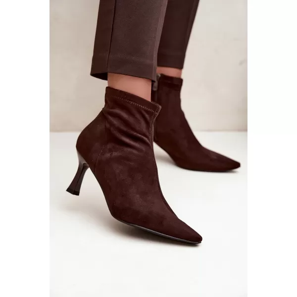 Damen-Stiefeletten BOTO 7107 BRAUN 