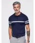 Herren-Poloshirt OMBRE OM-POSS-0177 MARINEBLAU