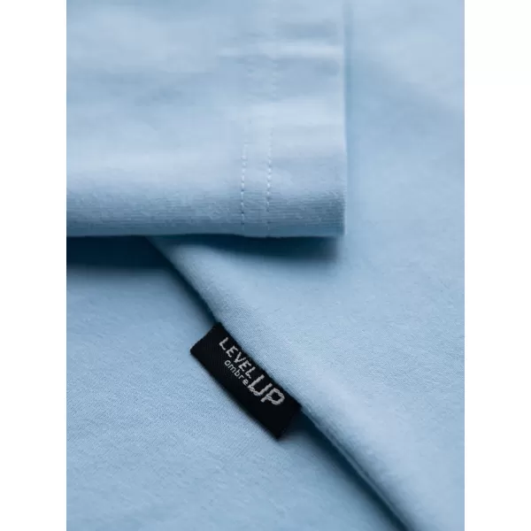  Herren-T-Shirt OMBRE OM-TSBC-0291 SCHWARZ/HELLBLAU/CREMEWEIß 