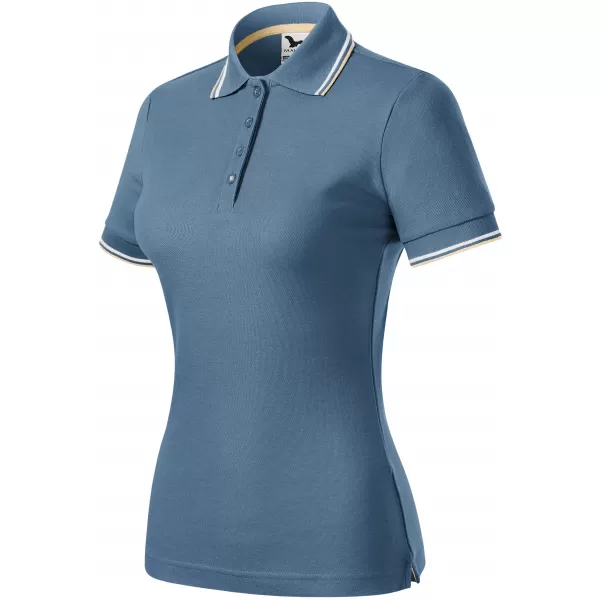  Damen-T-Shirt mit Kragen MALFINI FOCUS 233 DENIM 
