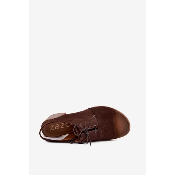  Damensandalen ZAZOO 40523 SCHOKOLADE 