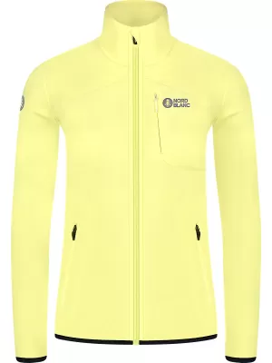 Leichtes Fleece-Sweatshirt für Damen NORDBLANC MAPLE NBSFL8374 HELLGELB