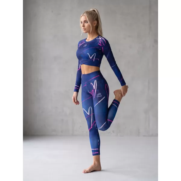 Lange Premium-Leggings für Damen (neue Größen) ALTISPORT VOJ/ALW082LEG05 DUNKELBLAU 
