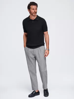Herren-Poloshirt OMBRE OM-POSS-0178 SCHWARZ