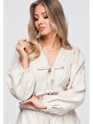 Damenbluse OMBRE OW-TS-E0060 BEIGE