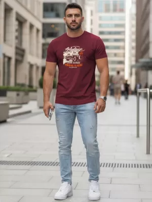 Herren-T-Shirt DSTREET NX5082R ROTWEIN