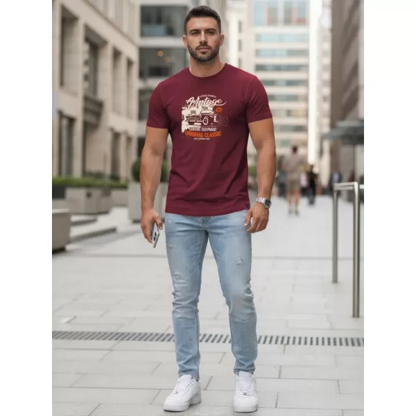  Herren-T-Shirt DSTREET NX5082R ROTWEIN 
