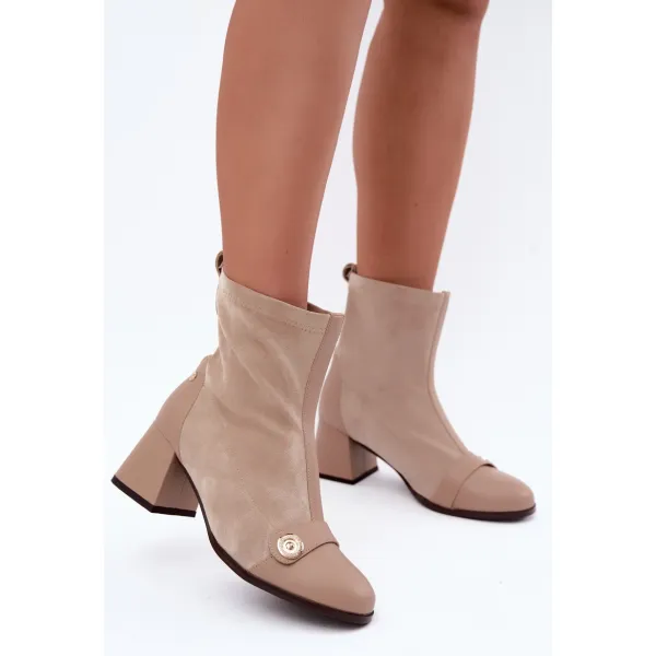  Damen-Stiefeletten MACIEJKA K7819-04/00-7 BEIGE 