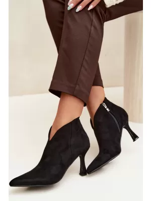 Damen-Stiefeletten BOTO D-219 SCHWARZ